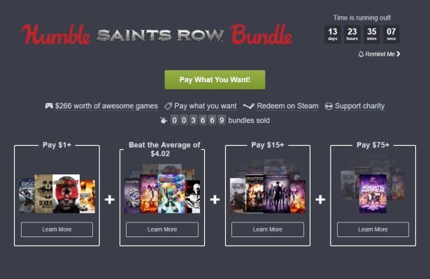 Humble Bundle z Saints Row i nie tylko