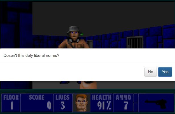 Dialogue 3-D: Mod do&nbsp;Wolfensteina, który&nbsp;pyta, czy&nbsp;atakowanie nazistów jest moralne