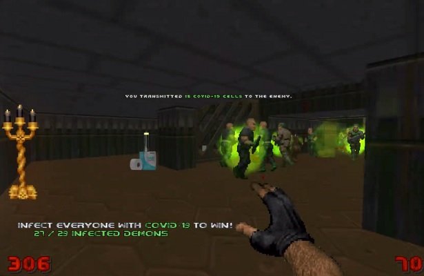Doom: Mod, w którym celem jest zarażanie demonów COVID-19 [WIDEO]