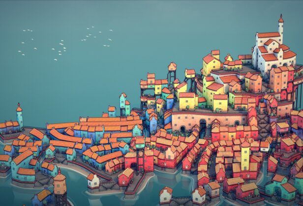 Recenzja‌ ‌Townscaper.‌ ‌Ta‌ ‌gra‌ ‌wciąga jak pstrykanie folią bąbelkową