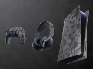 PS5 z nowymi kolorami akcesoriów. Przed państwem Gray Camouflage