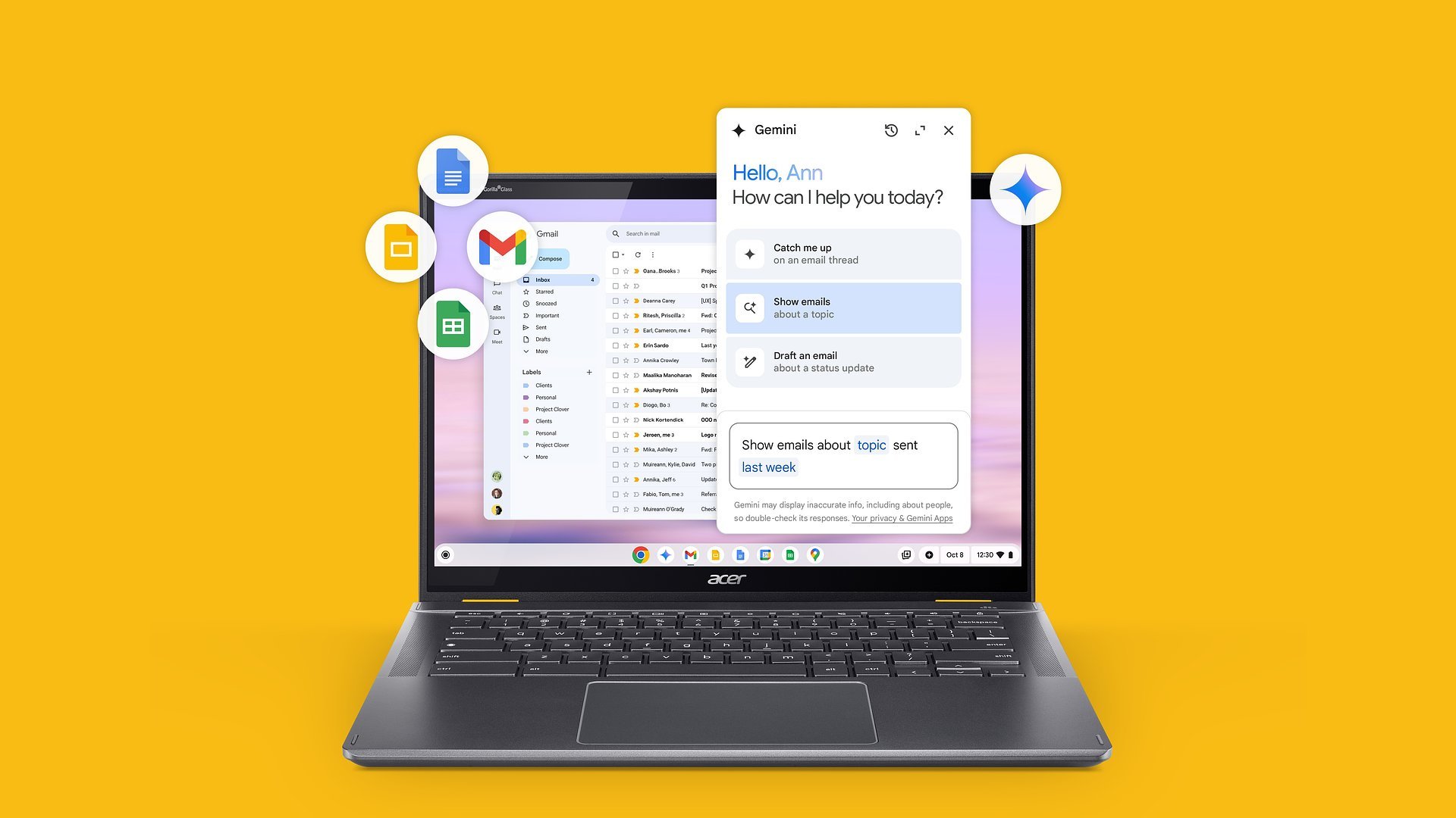 Zgarnij pakiet Google One AI Premium na 12 miesięcy za darmo przy zakupie dowolnego Chromebooka Plus od Acer