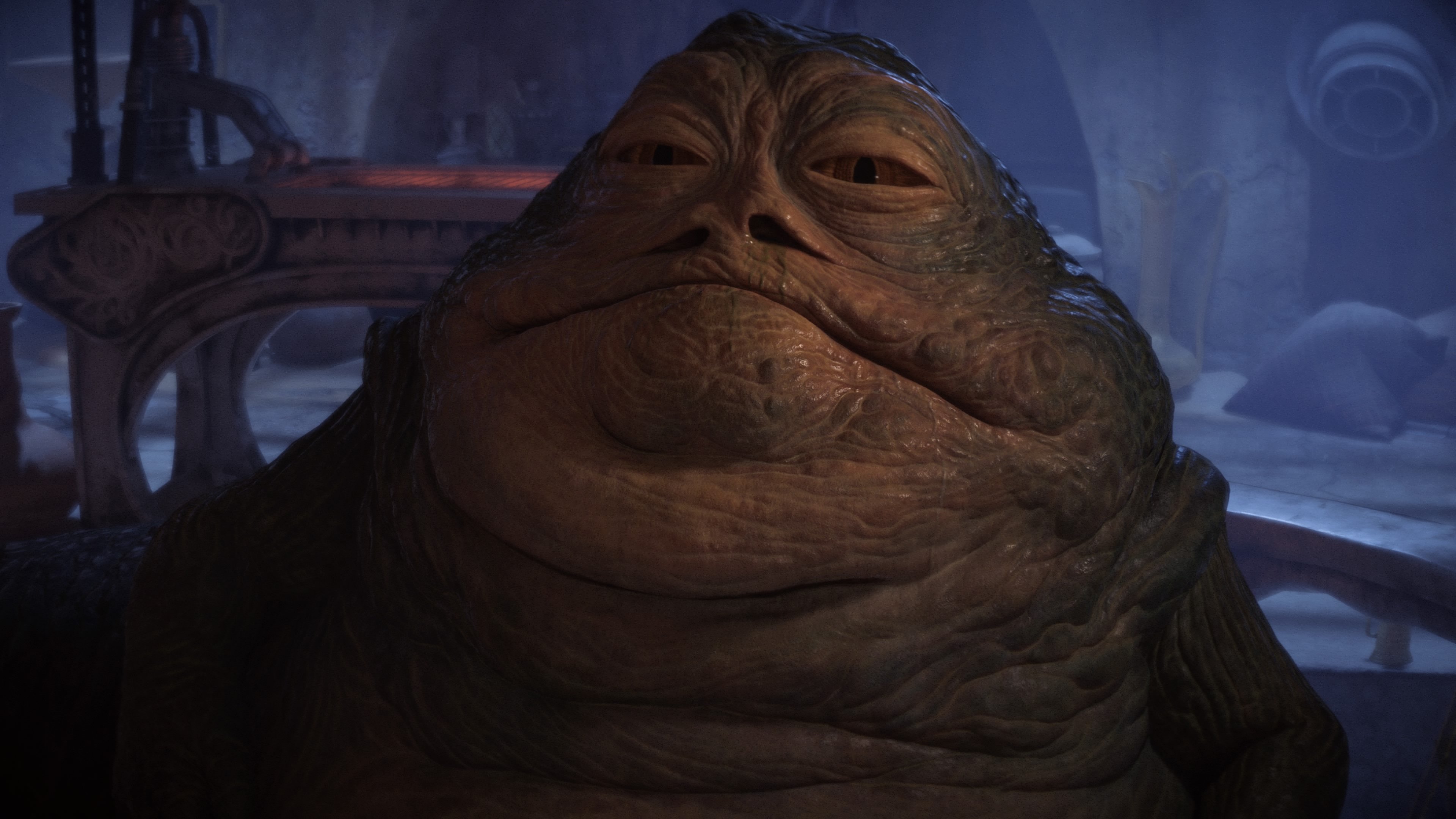 A Jabba słucha i się przygląda.