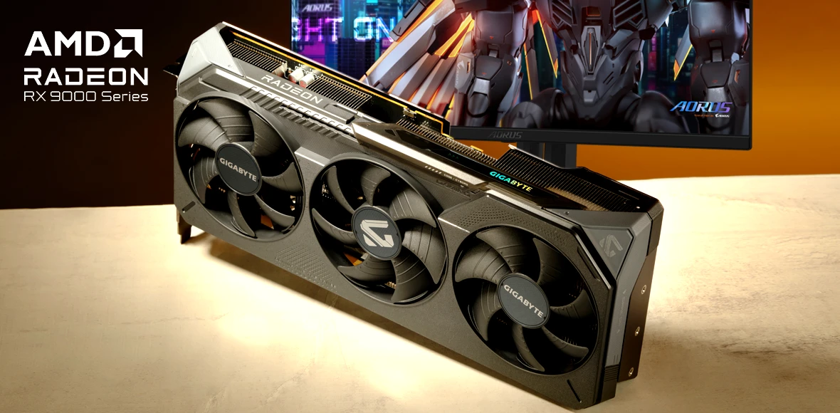 Wymarzony duet: GIGABYTE Radeon RX 9070 Gaming OC 16G i ekran GIGABYTE AORUS FO27Q5P