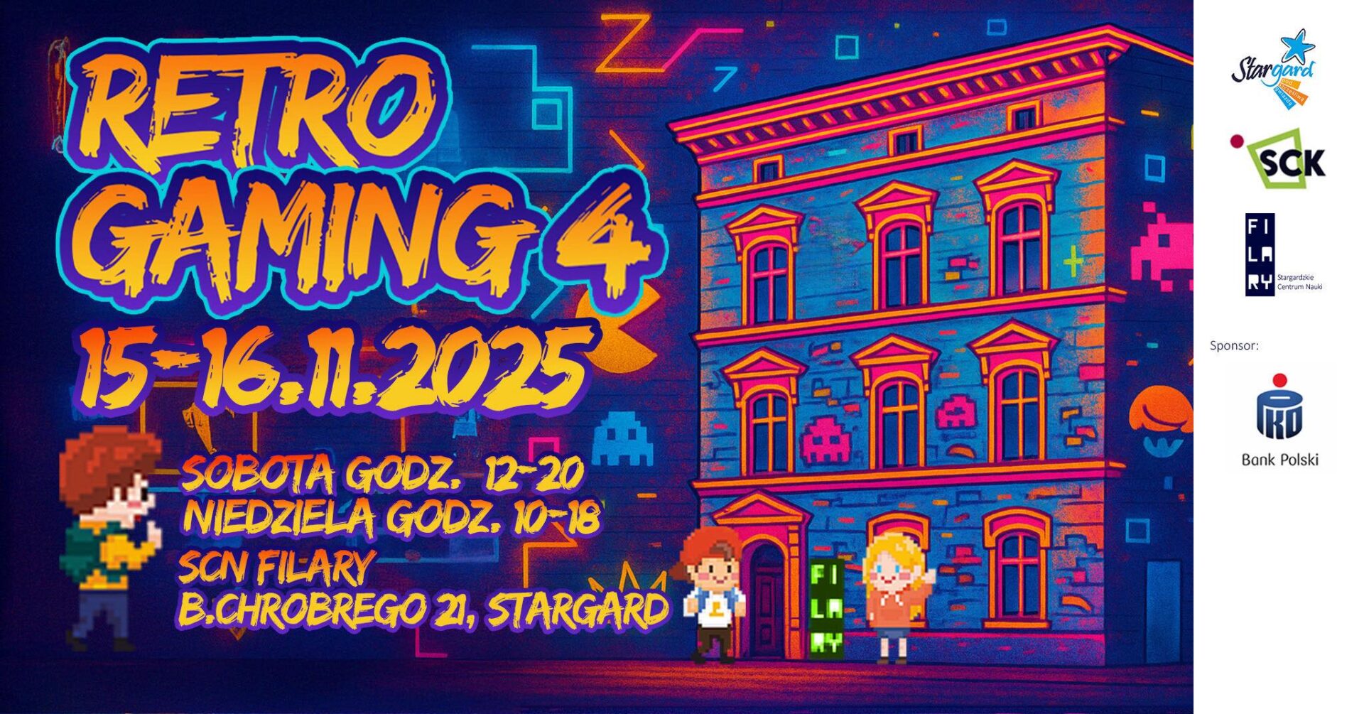 RETRO GAMING w FILARACH 4. Zapraszamy na Festiwal Gier Komputerowych i Konsolowych z lat 80. i 90.