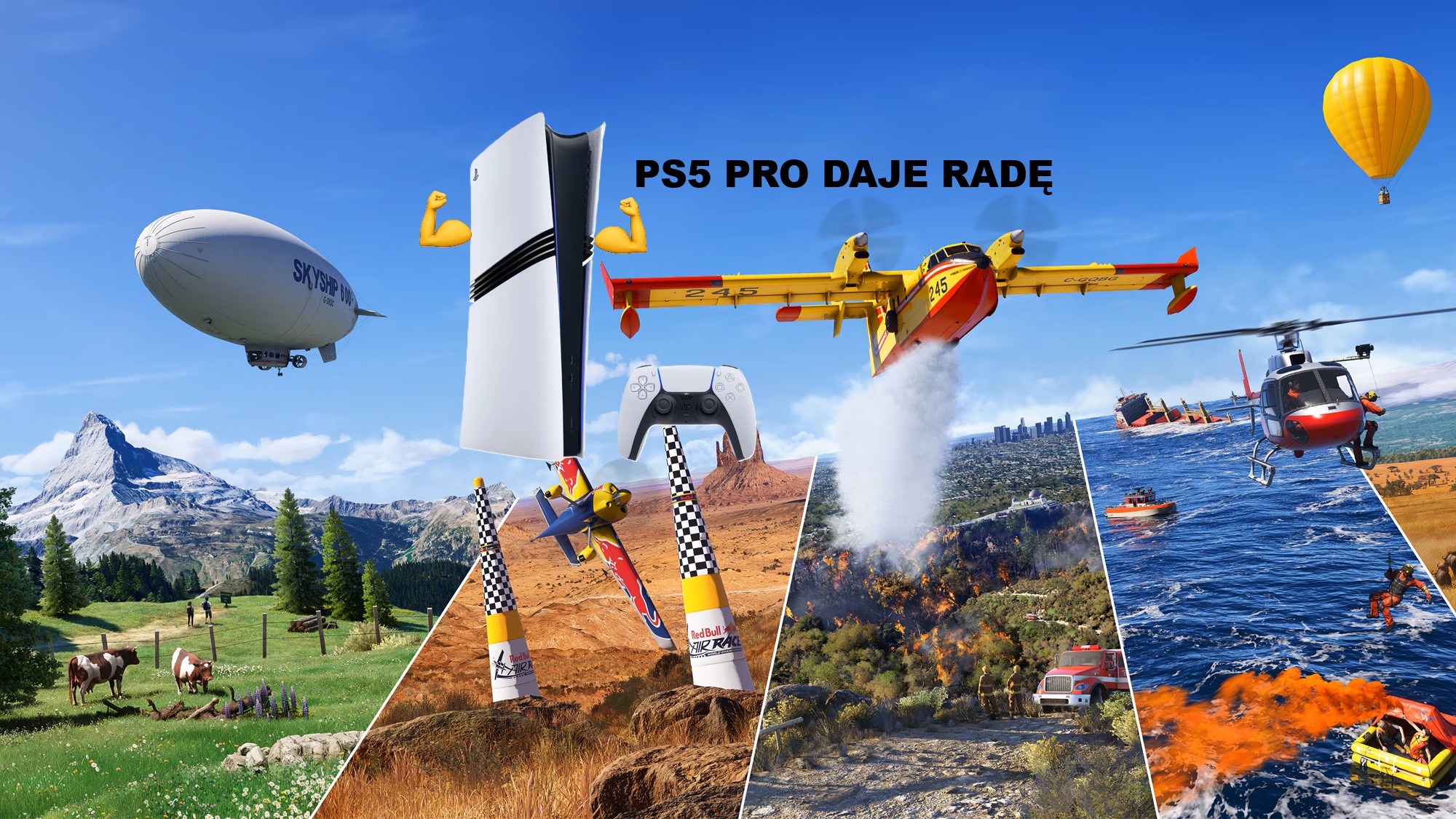 Ta&nbsp;gra pali pecety, ale&nbsp;działa zaskakująco dobrze na&nbsp;PlayStation 5. Recenzja techniczna Microsoft Flight Simulator 2024 na&nbsp;PS5 Pro