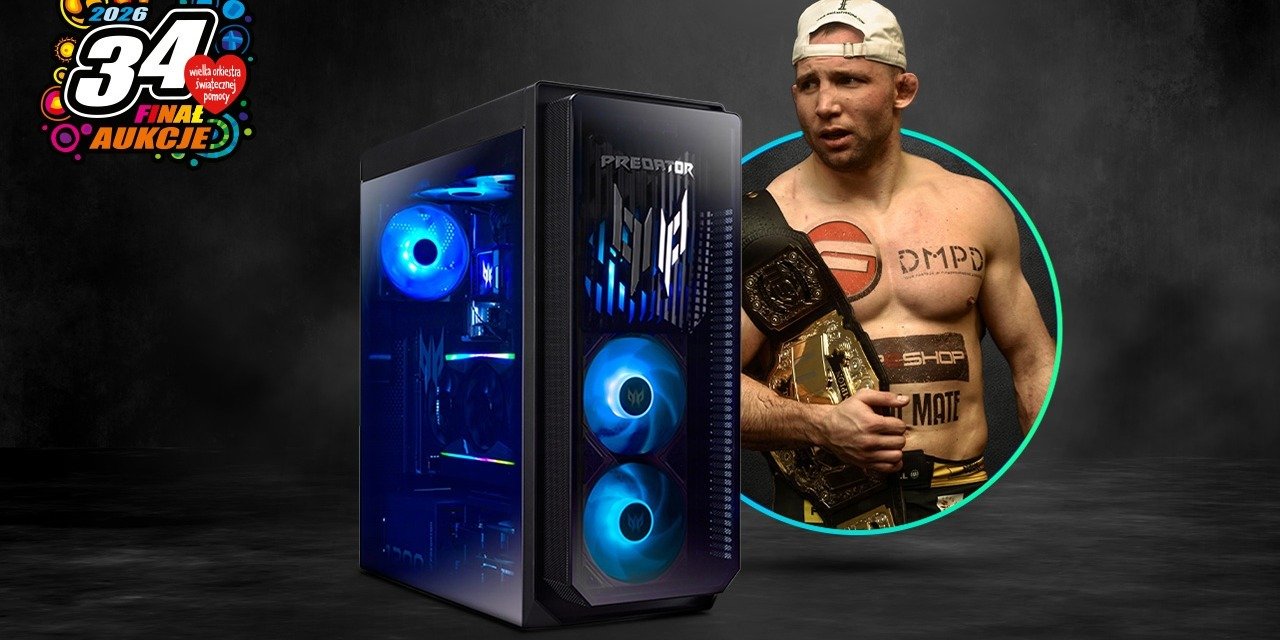 Acer gra z&nbsp;WOŚP: dwie aukcje na&nbsp;34. Finał – unikatowy Predator Orion 7000 z&nbsp;customizacją CzugA oraz&nbsp;trening MMA z&nbsp;mistrzem KSW Adrianem Bartosińskim i&nbsp;wspólny mecz w&nbsp;CS2