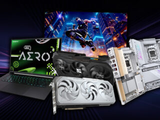 Białe Radeony, eleganckie płyty główne i&nbsp;OLED-owe monitory. GIGABYTE i&nbsp;AMD się nie&nbsp;poddają mimo kryzysu