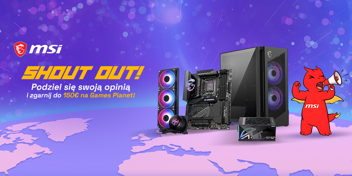 MSI nagradza swoich użytkowników. Podziel się opinią i&nbsp;zgarnij nawet 150 euro na&nbsp;gry