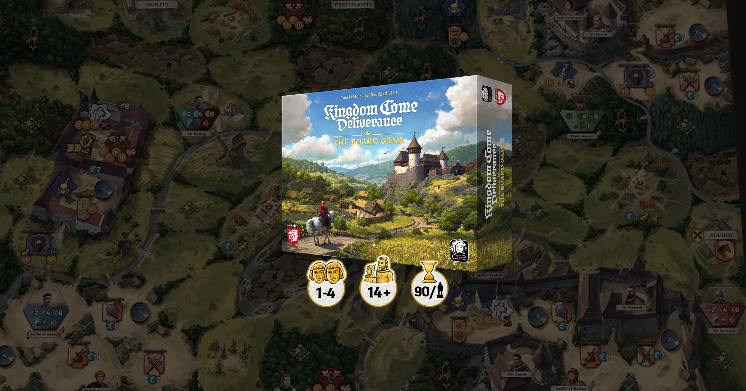 Ruszyły zamówienia przedpremierowe na&nbsp;Kingdom Come: Deliverance – The Board Game. Słynne RPG doczeka się wersji planszowej
