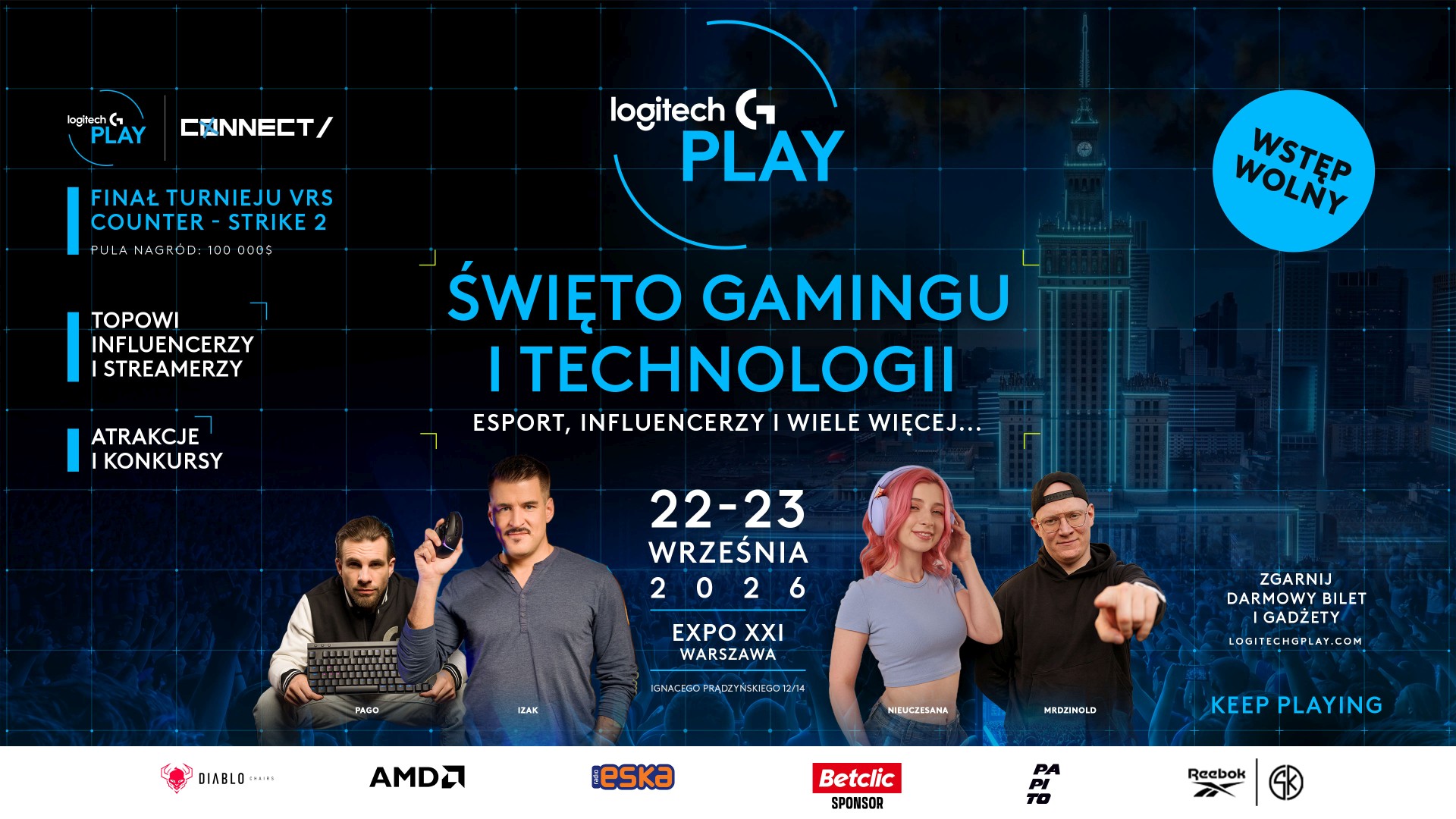 Ponad 250 000 zł w&nbsp;nagrodach i&nbsp;wielkie finały Logitech G PLAY Connect